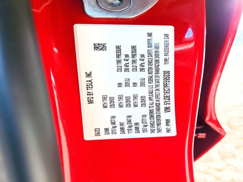 2023 TESLA MOD 12