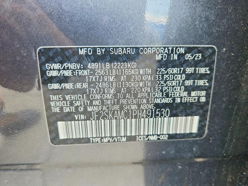 2023 SUBARU FORESTER WILDERNESS WILDERNESS 12