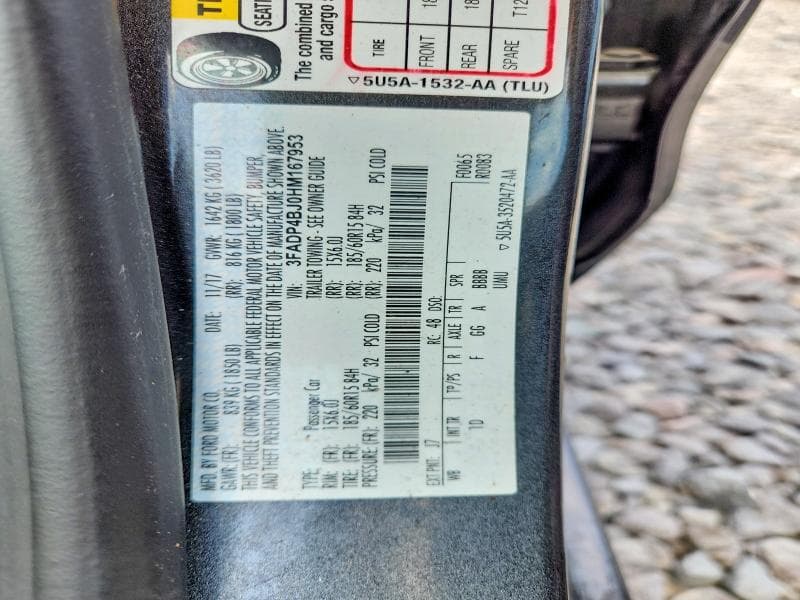 2017 FORD FIESTA SE 12