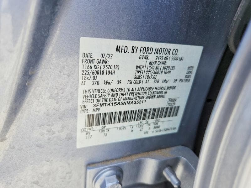 2022 FORD MUSTANG MACH-E SELECT 13