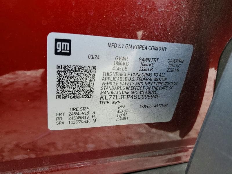 2025 CHEVROLET TRAX 2RS 2RS 14
