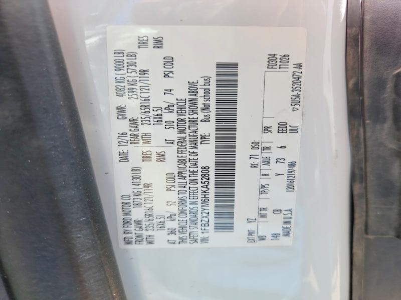 2017 FORD TRANSIT T-350 T-350 13