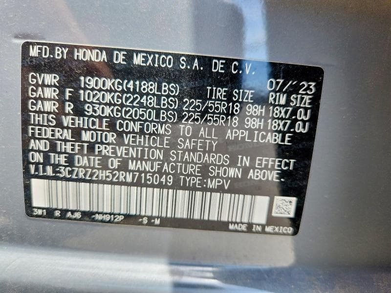 2024 HONDA HR-V SPORT SPORT 13