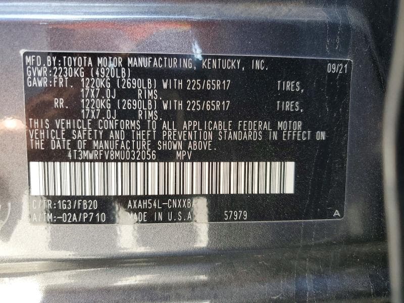 2021 TOYOTA RAV4 LE 13