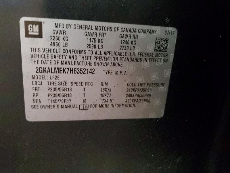 2017 GMC TERRAIN SLE 13