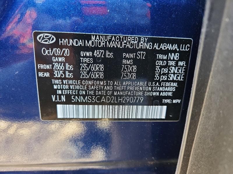 2020 HYUNDAI SANTA FE SEL 13
