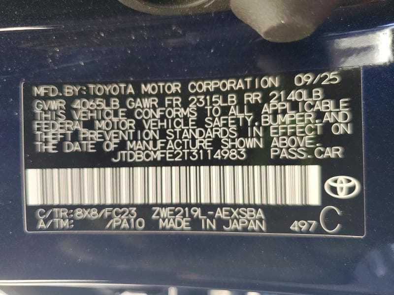 2026 TOYOTA COROLLA HYBRID SE 12