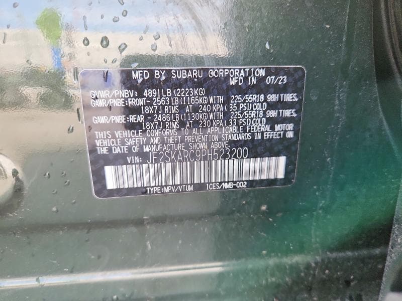 2023 SUBARU FORESTER TOURING TOURING 14