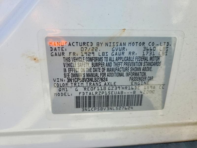 2022 NISSAN KICKS S 13