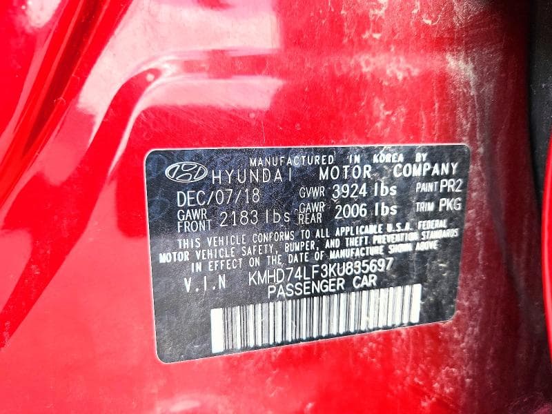 2019 HYUNDAI ELANTRA SE SE 12