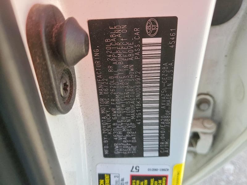 2022 TOYOTA CAMRY SE 12