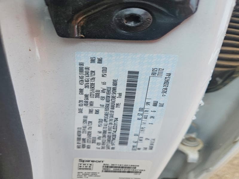 2020 FORD F250 SUPER DUTY 12