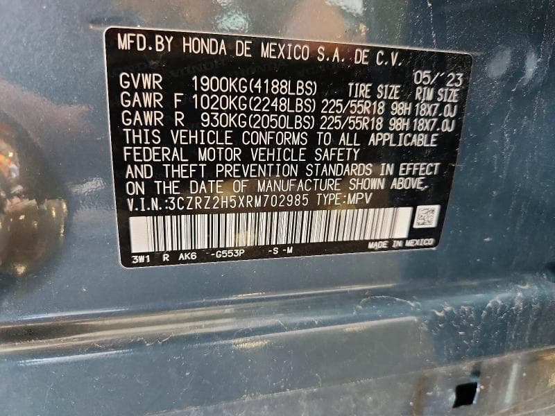 2024 HONDA HR-V SPORT 14