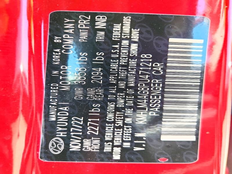 2023 HYUNDAI ELANTRA SEL SEL 12