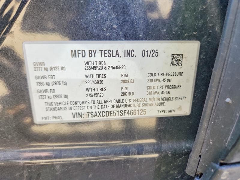 2025 TESLA MODEL X 12