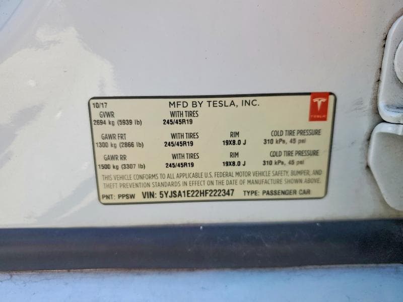 2017 TESLA MODEL S 12