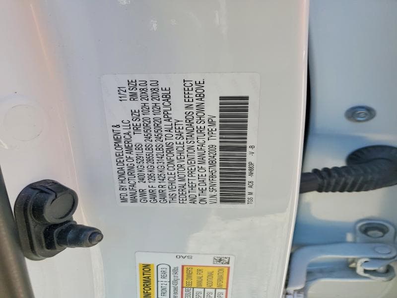 2021 HONDA PASSPORT EXL EXL 12