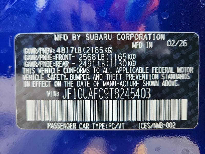 2026 SUBARU IMPREZA SPORT SPORT 13