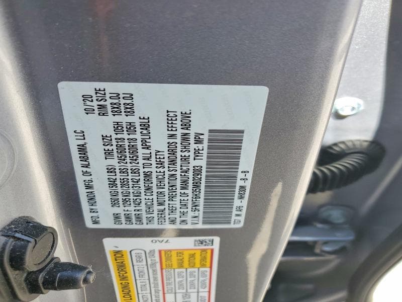 2021 HONDA PILOT EX 13
