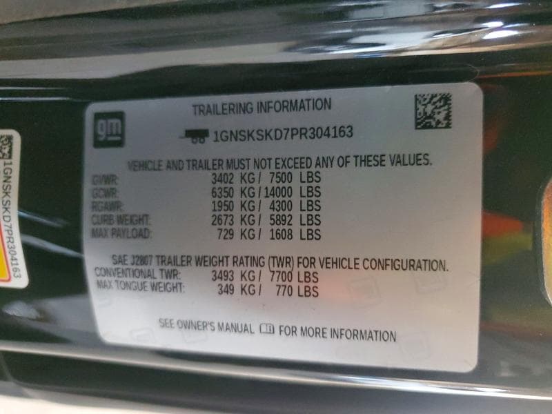 2023 CHEVROLET TAHOE K1500 PREMIER 13
