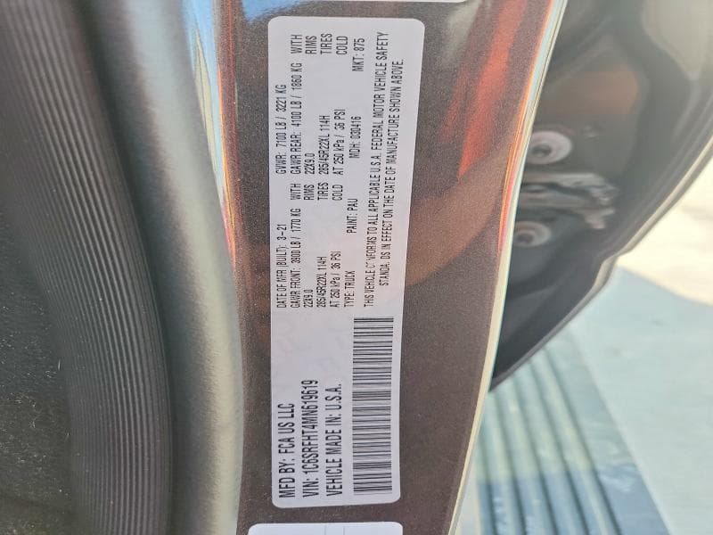 2021 RAM 1500 LIMITED LIMITED 12