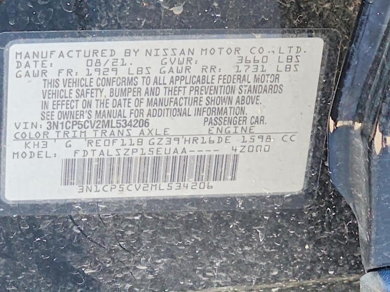 2021 NISSAN KICKS SV 12