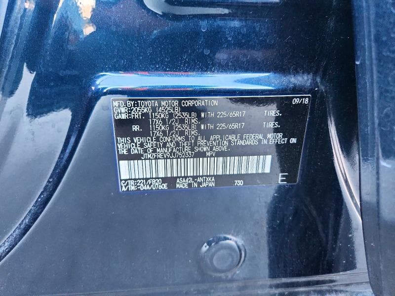 2018 TOYOTA RAV4 LE 12