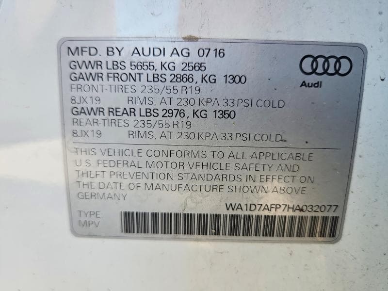 2017 AUDI Q5 PREMIUM PLUS S-LINE 14