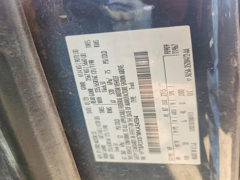 2021 FORD TRANSIT 250 DELIVERY VAN 13