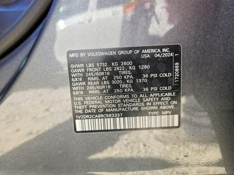 2024 VOLKSWAGEN ATLAS SE 13