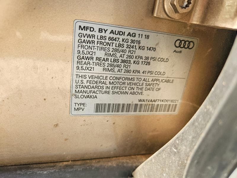 2019 AUDI Q7 PRESTIGE PRESTIGE 13