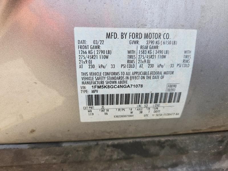 2022 FORD EXPLORER ST 12