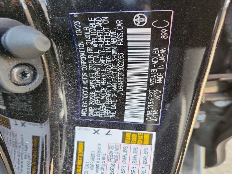 2024 TOYOTA COROLLA LE 12