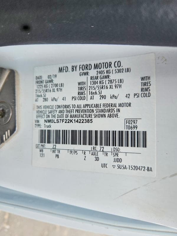 2019 FORD TRANSIT CONNECT XLT DELIVERY VAN 13