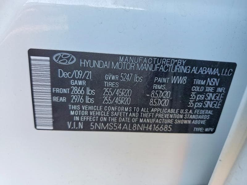 2022 HYUNDAI SANTA FE CALLIGRAPHY 13