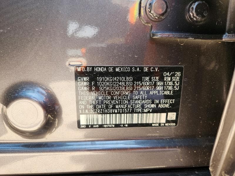 2027 HONDA HR-V LX 12
