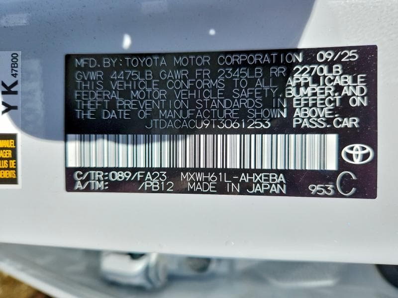 2026 TOYOTA PRIUS PLUG-IN HYBRID SE SE 12