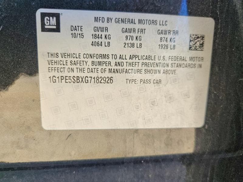 2016 CHEVROLET CRUZE LIMITED LT 13