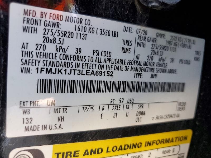 2020 FORD EXPEDITION MAX XLT MAX XLT 13