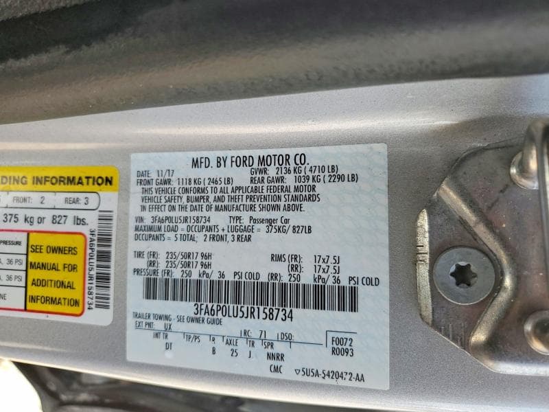 2018 FORD FUSION SE HYBRID 13