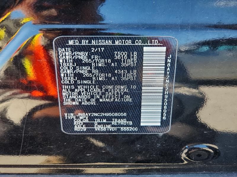 2017 NISSAN ARMADA SV 14