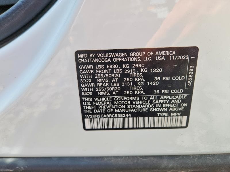 2024 VOLKSWAGEN ATLAS SE SE 13