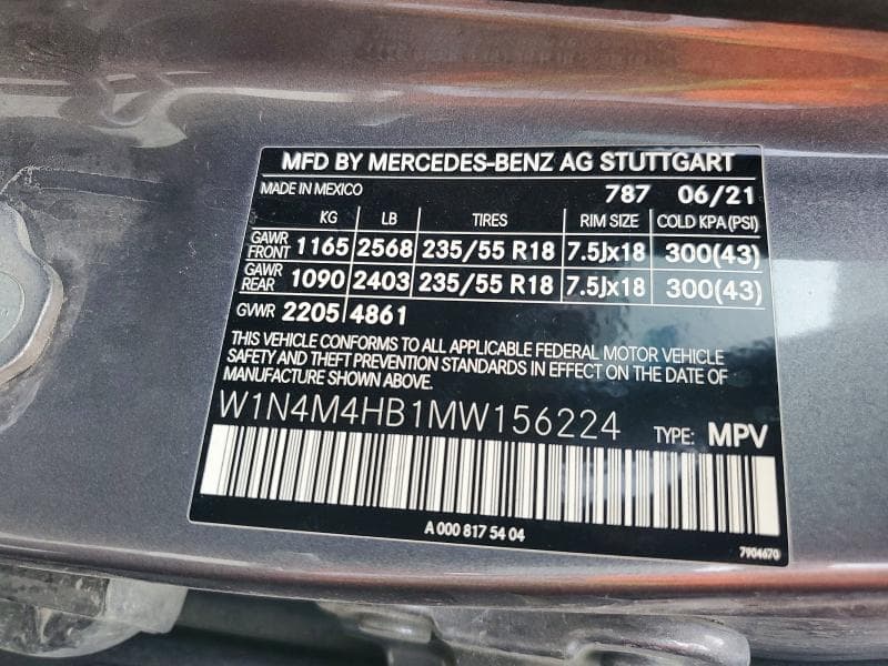 2021 MERCEDES-BENZ GLB 250 4MATIC 12