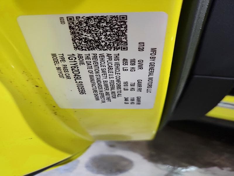 2020 CHEVROLET CORVETTE STINGRAY 1LT STINGRAY 1LT 12