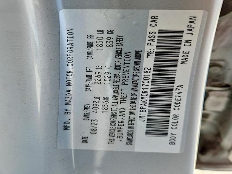 2024 MAZDA 3 SELECT SPORT SELECT SPORT 12