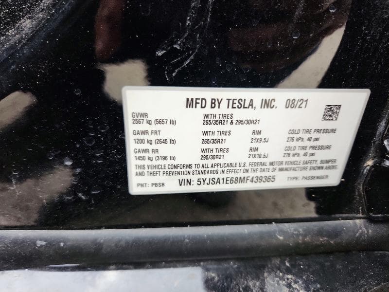 2021 TESLA MODEL S 13