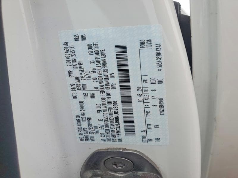 2022 FORD ESCAPE TITANIUM TITANIUM 13