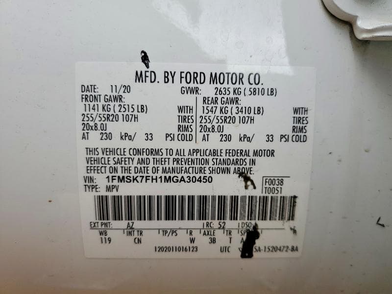 2021 FORD EXPLORER LIMITED 14