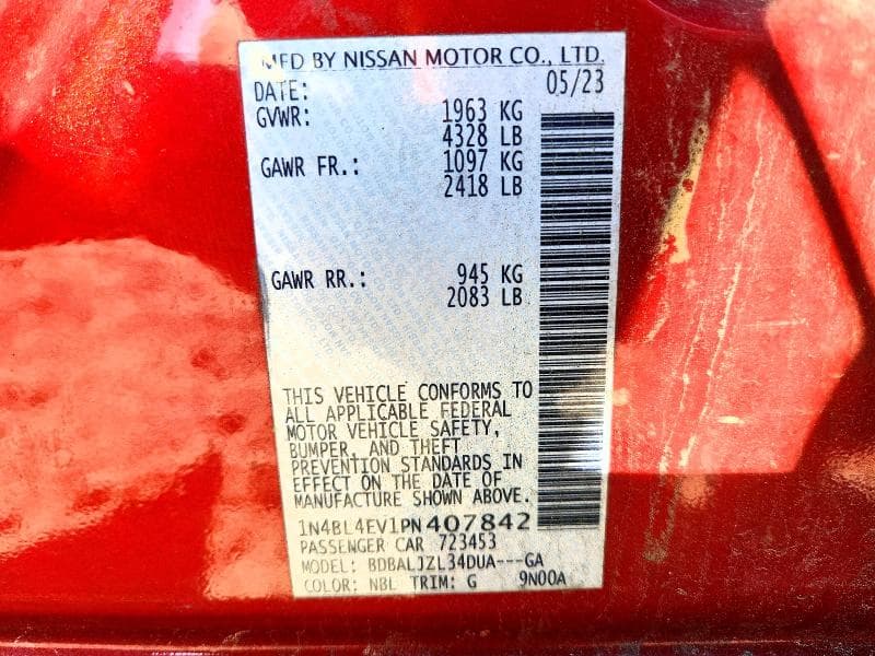 2023 NISSAN ALTIMA SL 13