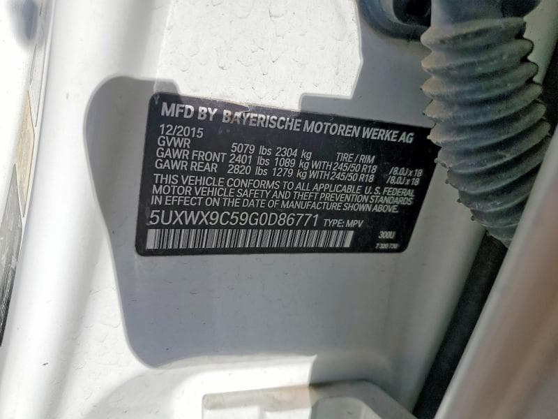 2016 BMW X3 XDRIVE28I XDRIVE28I 12